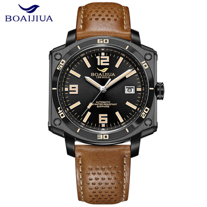 BORIAGE(BOAIJIUA) NH35 Fully Automatic Mechanical Men's Watch Original Design Mechanical Watches  Luminous Wristwatch