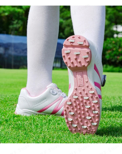 PGM Boys Girls Golf Shoes Lightweight Soft and Breathable Waterproof Anti-Slip Universal Outdoor Sports Shoes XZ127
