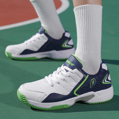 Professional Men Women Leather Badminton Shoes Couple Anti-Slip Training Sneakers Lightweight Tennis Shoes Volleyball Sport Shoes