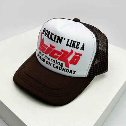 Trucker-Caps im amerikanischen Stil mit Cruise-Print, Anime-Motiven und neuem Schriftzug – atmungsaktive Baseballmützen mit Netzfutter für Herren und Damen, vielseitig kombinierbar