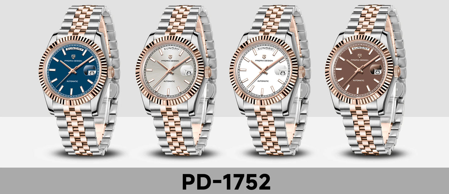 PAGANI DESIGN Enamel Dial 2026 New DD36 Men's Watches Silver Gold Luxury Automatic Watch Men Waterproof Mechanical Wristwatch