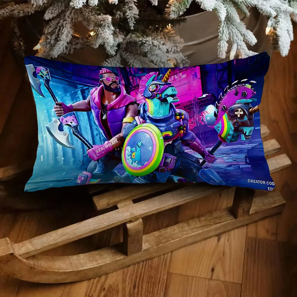 Game Fortnite Luxury Double-sided Printed Rectangle Pillowcase Bedside Pillowcase Sofa Cushion Cover Room Home Decoration