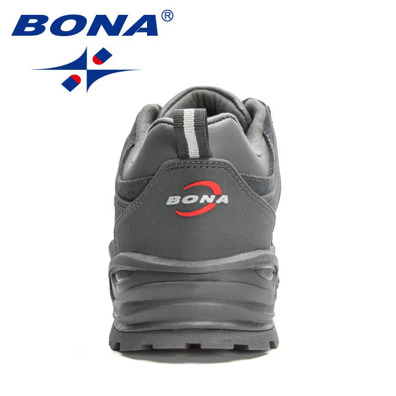 BONA 2023 New Designer Hiking Shoes Trekking Sneakers Men Walking Fishing Camping Jogging Shoes