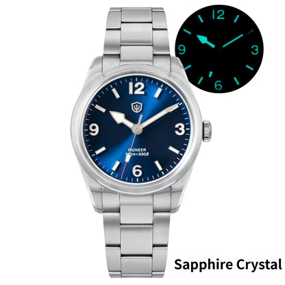 Watchdives WD1960S V2 36.5mm Men’s Quartz Watch VH31 Sweep-Seconds Movement  Sapphire Crystal BGW9/C3 Luminous  Watch for Men