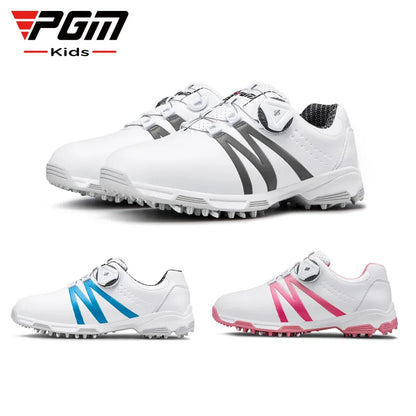 PGM Boys Girls Golf Shoes Lightweight Soft and Breathable Waterproof Anti-Slip Universal Outdoor Sports Shoes XZ127
