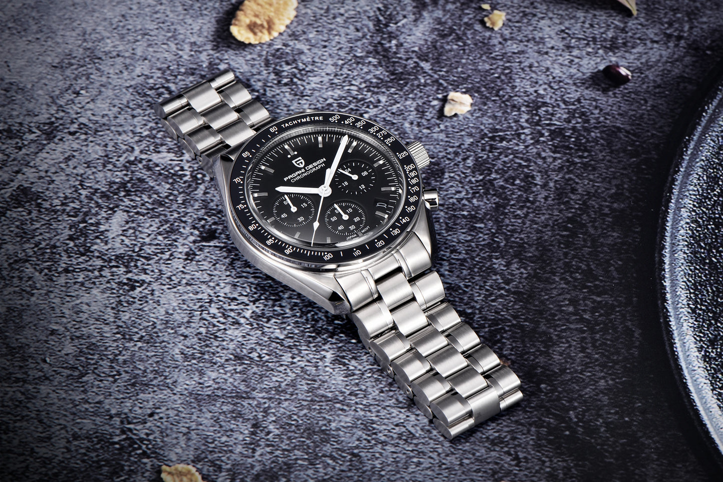 PAGANI DESIGN Saturn Men's Watches 2026 New Top Luxury Quartz Watch Men Light Tan Chronograph AR Sapphire crystal Wristwatch Men