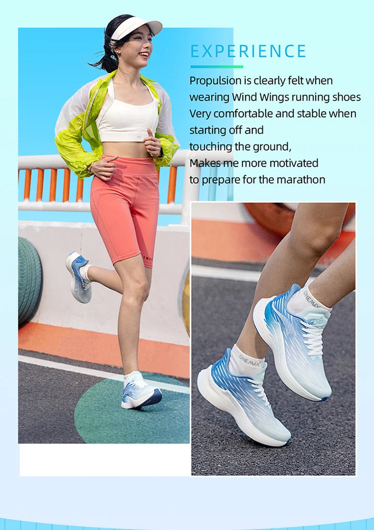 Onemix 2026 Wind Wings Breathable Speed Running Shoes for Men, Marathon Sports Casual Shoes for Women, Lightweight Men’s Outdoor Jump Rope Shoes