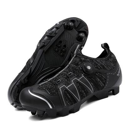Mountain Bike Shoes Men's Cycling Shoes Quick Ratchet Buckle Compatible with SPD System Pedal for Indoor Outdoor Women MTB Shoes