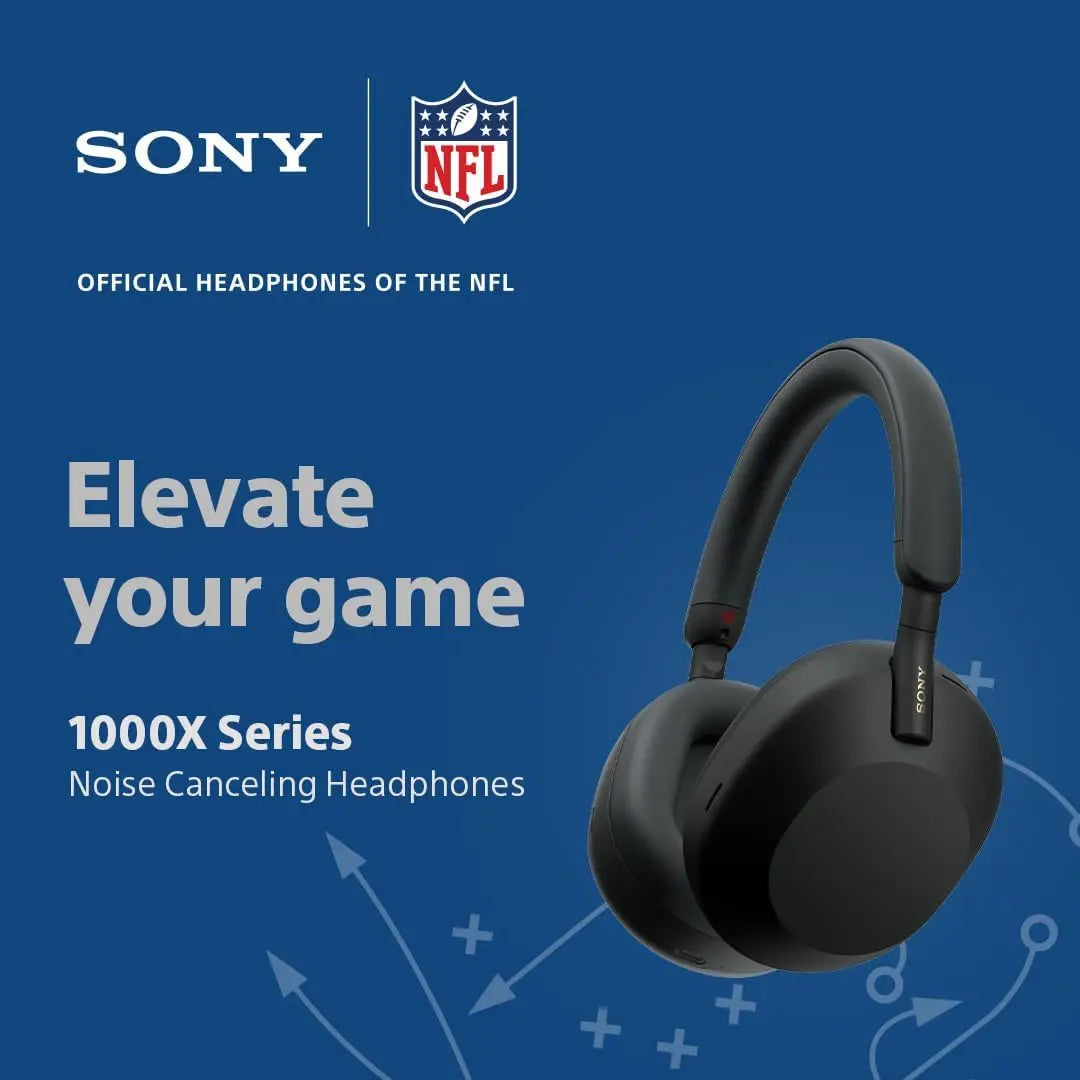 Auscultadores sem fios com cancelamento de ruído Sony WH-1000XM5 – Headset HiFi premium over-ear Bluetooth 5.2 com transdutor de 30mm, microfone e bateria de longa duração