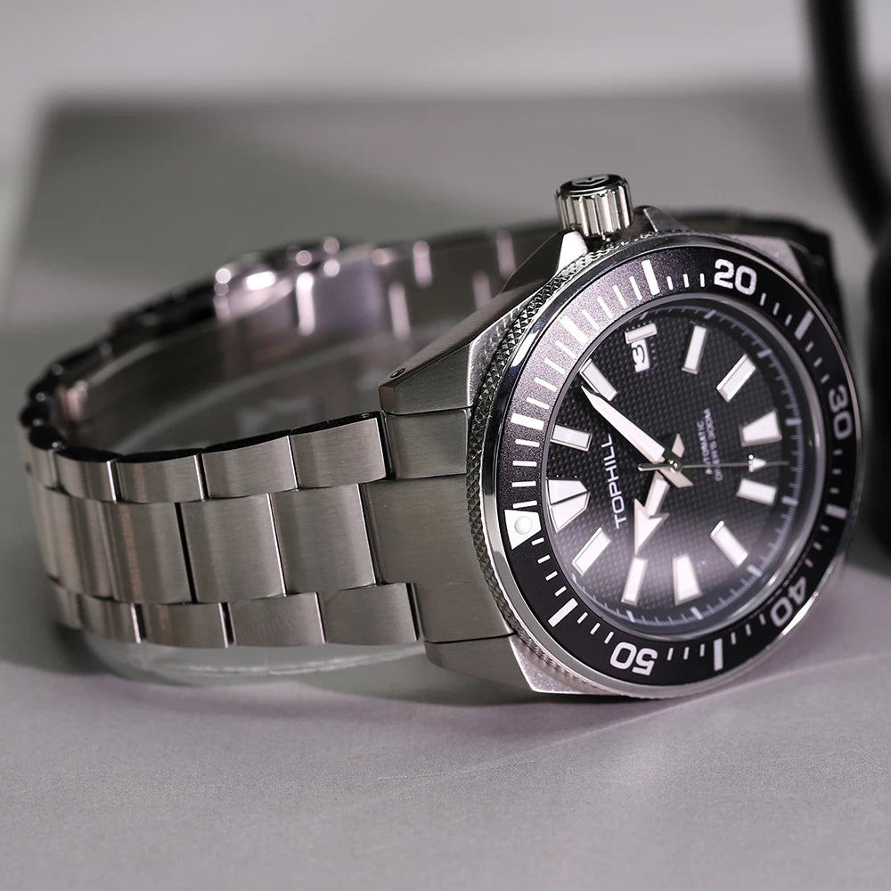 TOPHILL 43.5mm Professional Dive Watch Automatic NH35 Movement Sapphire 300M Waterproof Super Luminous Diving Men's Wristwatches