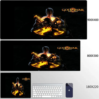 Gaming God of War Mouse Pad 80x30 Computer Accessories Mousepad Xxl Game Mats Deskmat Gamer Desk Mat Mause Anime Office Pc Pads
