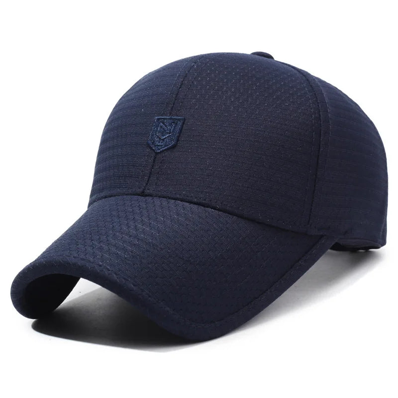 Nouvelle casquette de baseball en maille printemps-été, casquette de sport d'extérieur, casquette respirante anti-UV, casquette simple et décontractée pour homme et femme