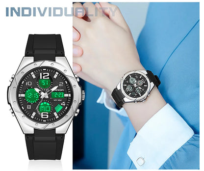 SANDA Top Brand New Lady Luxury Ms LED Digital Sport Watch Leisure Fashion Quartz Watch Women Girl Military 50M Waterproof Watch