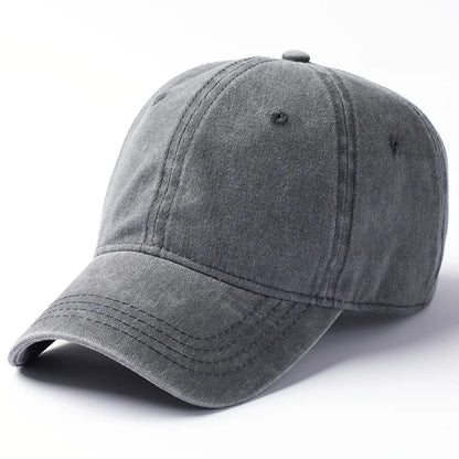 Men Women 53-56cm 56-59cm 60-63cm Vintage Unstructured Baseball Cap Washed Cotton Adjustable Cap for Big/ Small Head and Kids