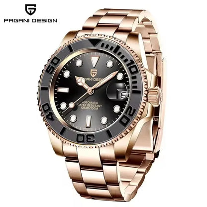 PAGANI DESIGN V2 Japan Movement 40MM Luxury Men's Mechanical Watch Sapphire Glass Ceramic Bezel Automatic Diving Watches for Men