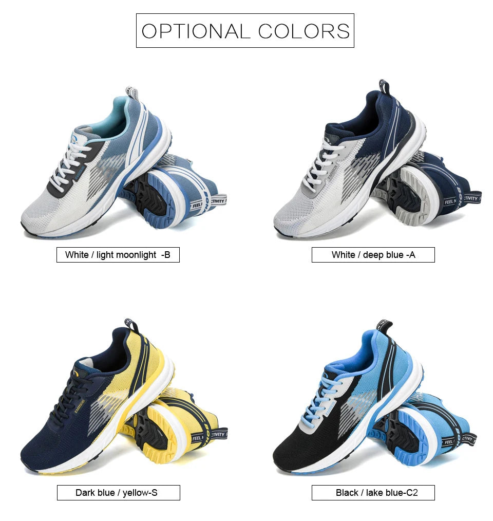 BONA New Popular Style Men's Running Mesh Weaving Upper Sport Shoes Ventilated Jogging Walking Sneakers Lace-Up