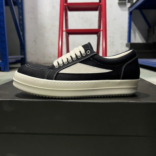 Casual Shoes Men Low Top Quality Denim Lace Up Thick Sole Luxury Designer Hip-hop Dunk Sport Trainers Women Summer Flat Sneakers