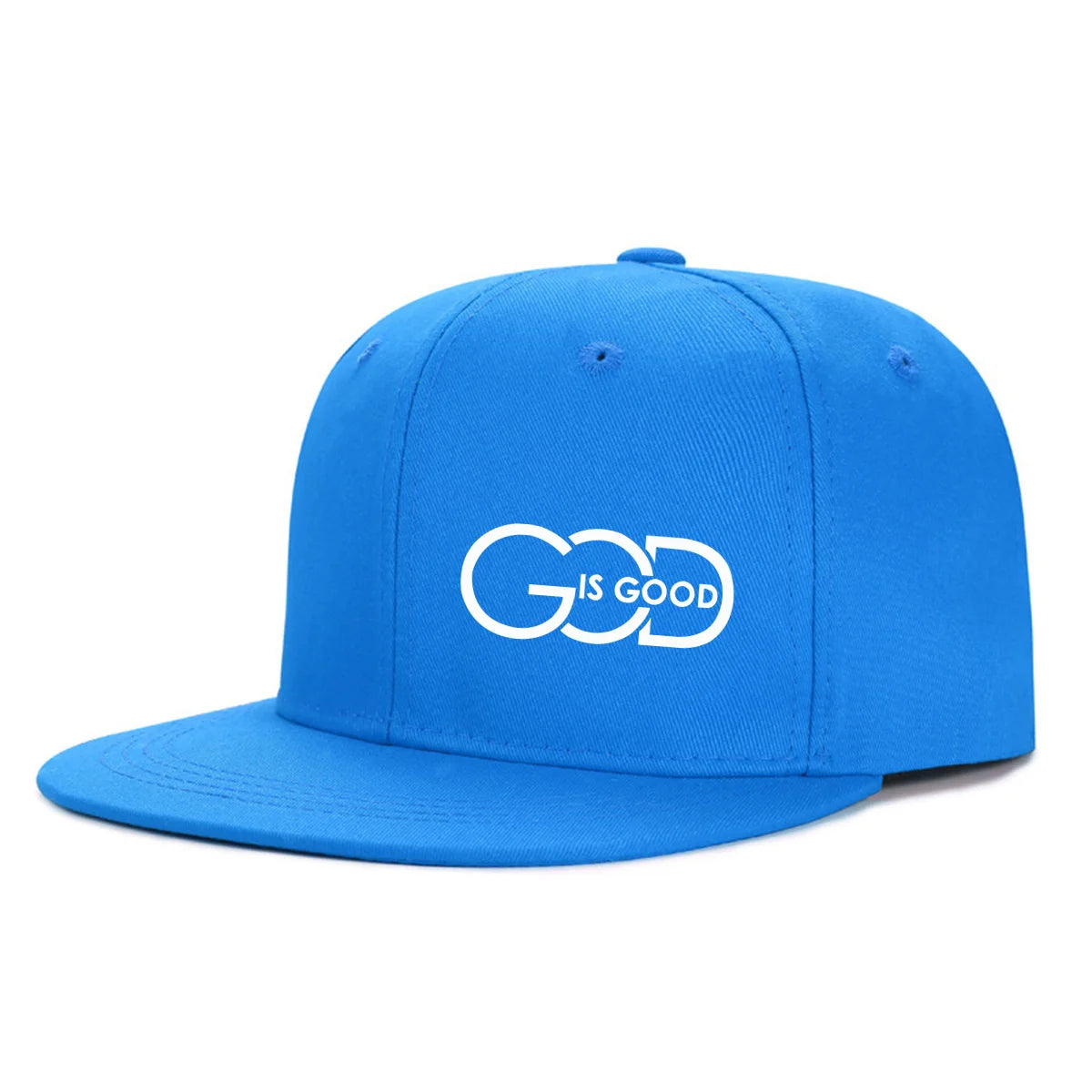 Unisex adjustable baseball cap street flat brim hat printed GOD IS GOOD casual headwear men and women fashion breathable outdoor
