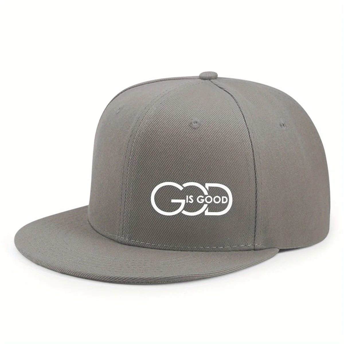 Unisex adjustable baseball cap street flat brim hat printed GOD IS GOOD casual headwear men and women fashion breathable outdoor