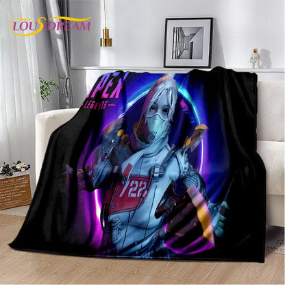 Apex Legends Game Gamer Cartoon Soft Plush Blanket,Flannel Blanket Throw Blanket for Living Room Bedroom Bed Sofa Picnic Cover