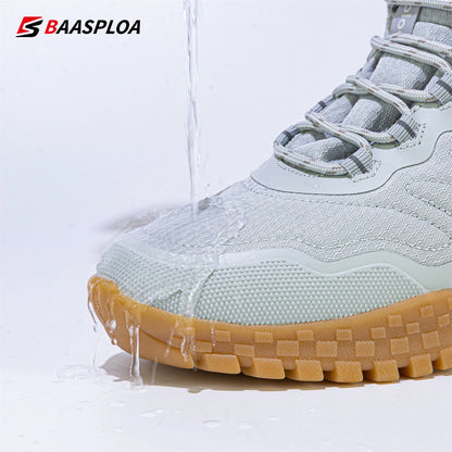 Baasploa Winter Women’s Sneakers Plush Warm Snow Boots Non-Slip Waterproof Shoes Women’s Outdoor Boots Walking Shoes