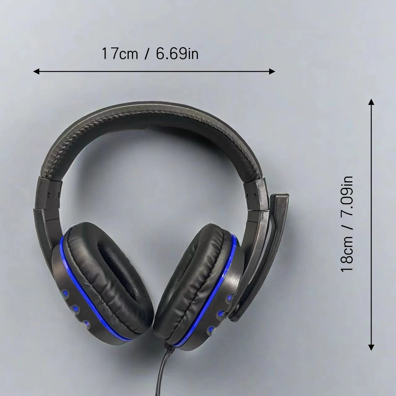 Auriculares con cable 7260 con micrófono – Headset para gaming y trabajo para PS4 PS5 Xbox One, estudio y reuniones, auriculares con jack 3.5mm