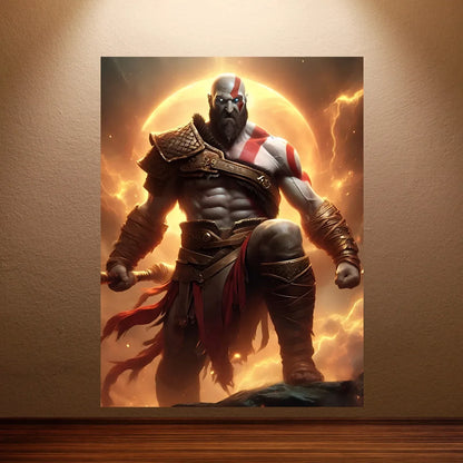 Kratos Poster God of War Game Poster Classic Video Games Poster Canvas Wall Painting Game Room Wall Decor Room Wall Ar