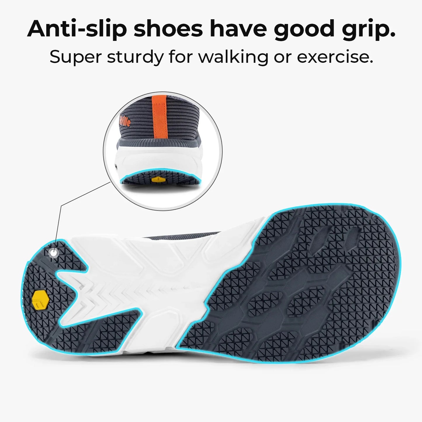 FitVille Men's Shoes Wide Toe Box Cushioned Extra Wide Width Non-Slip Running Shoe Comfortable Lightweight Sneakers For Wide Feet