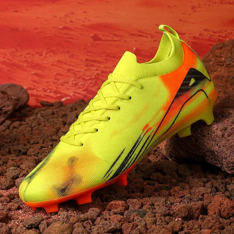 New Men's Football Boots Match Soccer Shoes FG Ultralight Drop Shipping Training Shoes Cleats Outdoor Soccer Non-Slip Long Spikes