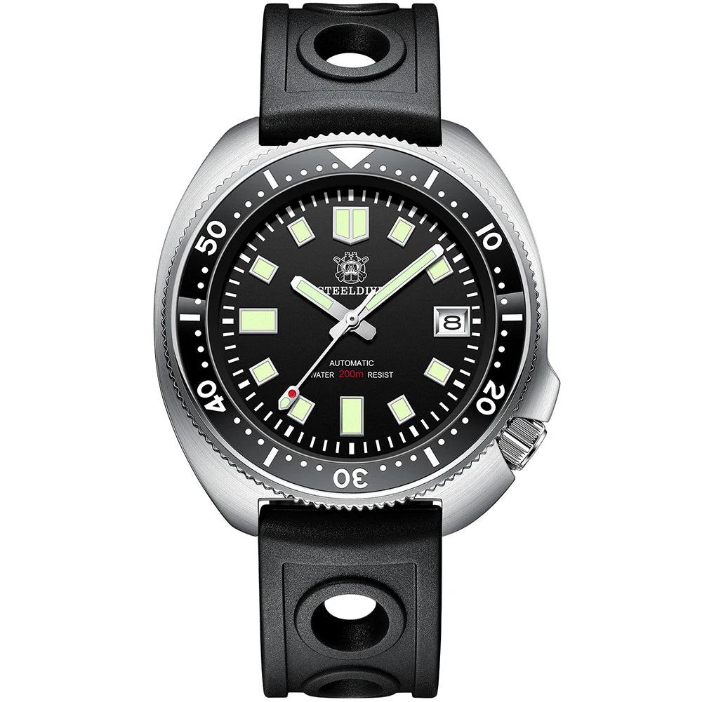 STEELDIVE SD1970 Automatic Mechanical Diver Watch Captain Willard NH35 Watches TURTLE Homage Water Resistant 200M Dive Watch Men