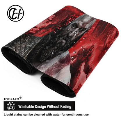 Large Size Mouse Pad God of War Gaming Accessories Keyboard Mausepad Computer Pc Gamer Cabinet Deskmat Anime Rubber HYBXAXC XXL