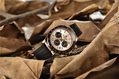 PAGANI DESIGN V2 40MM Meteorite Dial Men Quartz Watches Sapphire Retro Chronograph Waterproof Watch For Men