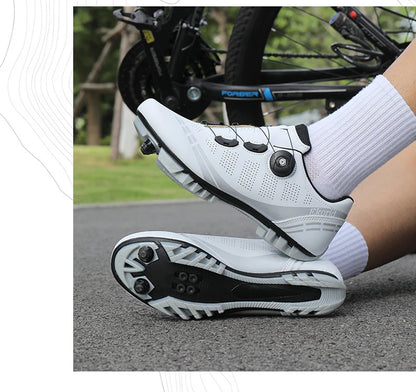 Scarpe da ciclismo da uomo e da donna per bici da strada, competizione e velocità, scarpe sportive da ciclismo autobloccanti con tacchette SPD