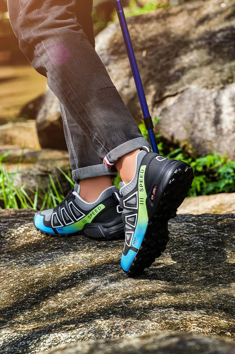 Scarpe da trekking da uomo impermeabili da outdoor con lacci, scarpe sportive, scarpe casual da bicicletta da donna, scarpe tattiche da allenamento da campo antiscivolo