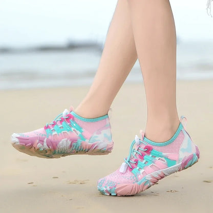 Unisex Quick-Drying Breathable Aqua Shoes Barefoot Beach Footwear for Adults and Kids Gym Outdoor Training Sneakers Size 28-46