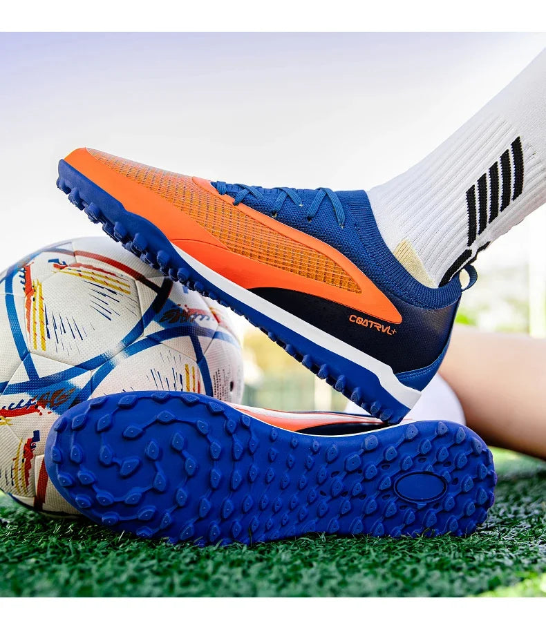 Chuteiras de futebol novas para homem, com pitons para exterior, respiráveis, adulto, antiderrapantes, calçado de futebol desportivo, pitons longos, treino, rapaz, jogo, confortáveis