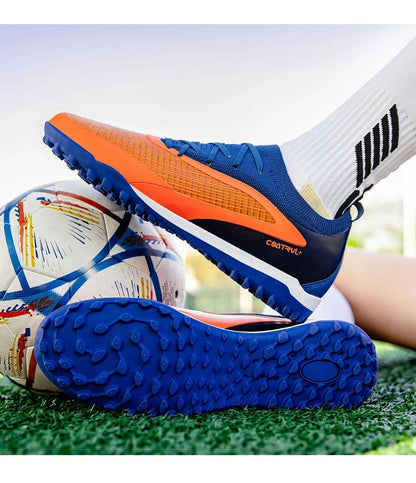Chuteiras de futebol novas para homem, com pitons para exterior, respiráveis, adulto, antiderrapantes, calçado de futebol desportivo, pitons longos, treino, rapaz, jogo, confortáveis