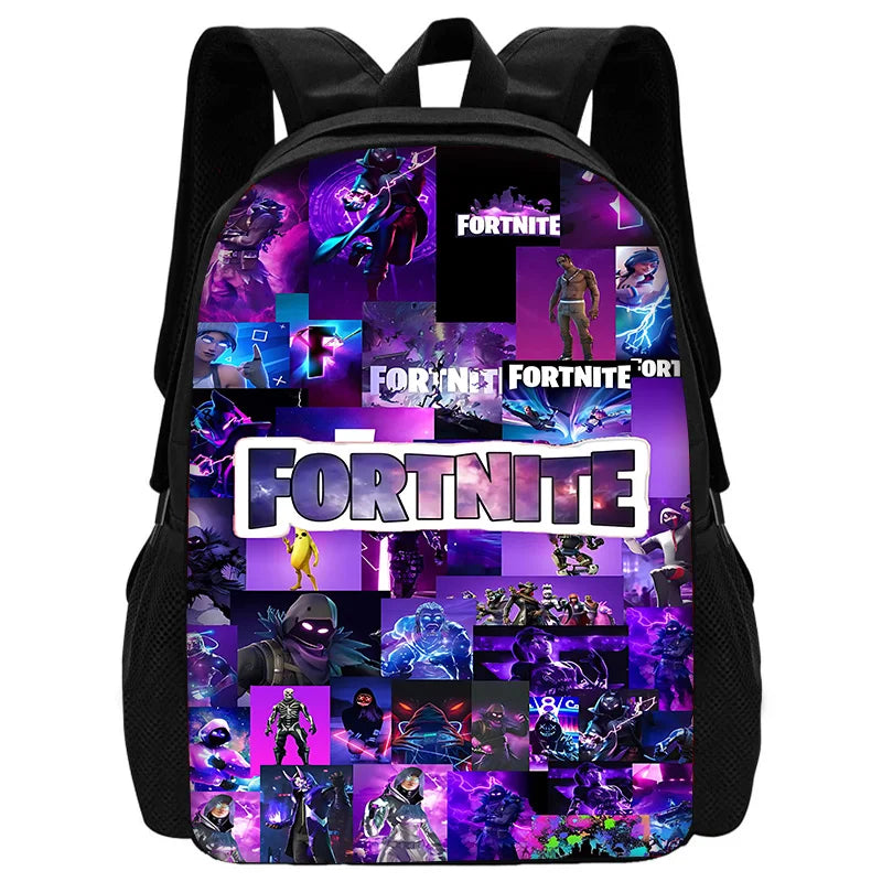 Child School Backpack with Lunch Bags, Pencil Bags, Hot Game Design-F-FortniteS School Bags for Boys Girls Best Gift