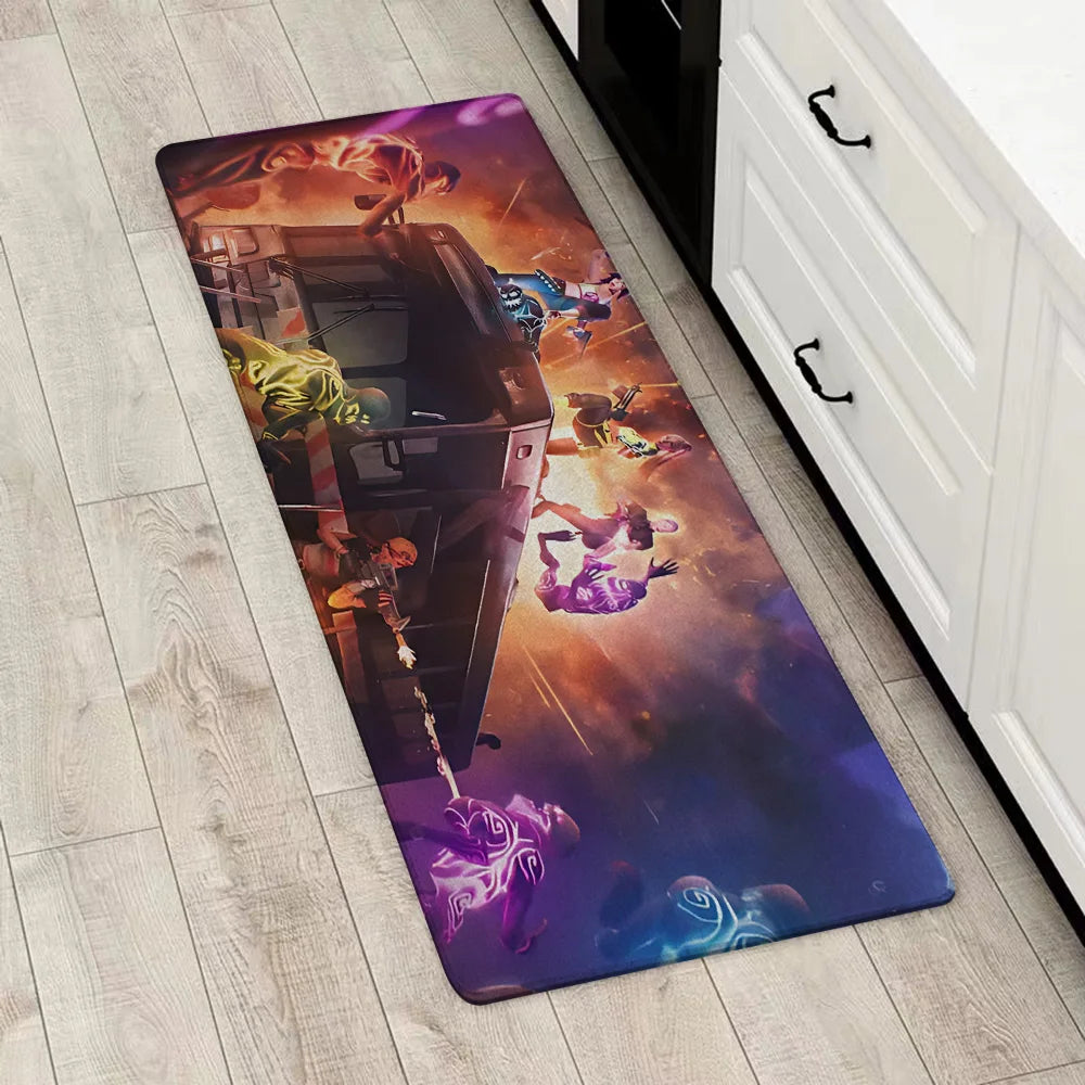 Tapete de Entrada Fortnite para Porta Principal, Antiderrapante, Tapete de Cozinha, Sala de Estar, Varanda e Casa de Banho, Tapete de Chão / Carpete