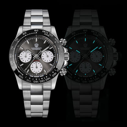 Watchdives WD16500 V2 Men's Watch VK63 Quartz Movement Chronograph Wristwatch Stainless Steel Sapphire Crystal Luminous Watches