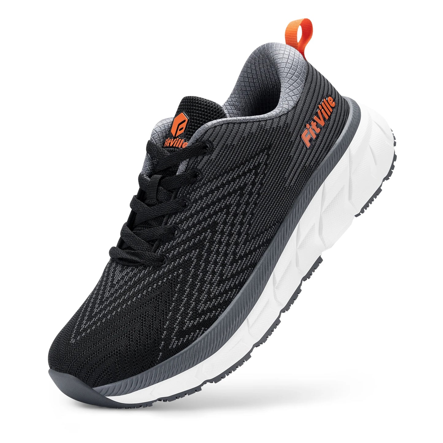 FitVille wide toe box shoes for men, cushioned, extra wide width, non-slip, wide lightweight breathable running shoes
