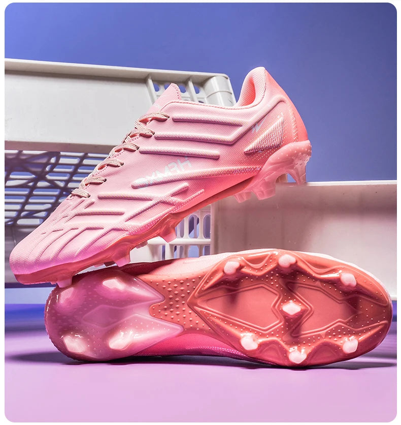 Double Star Adult Youth AG Soccer Cleats Non-Slip Durable Artificial and Natural Grass Football Shoes for Training and Matches Men Women