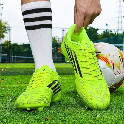 Nouvelles chaussures de football pour hommes, baskets confortables, chaussures de football professionnelles à cheville haute, chaussures de sport unisexes antidérapantes TF/FG pour garçons