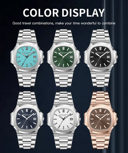 Specht & Sohne New Men's Watch Luxury Blue Sapphire Glass Japan Miyota 8215 Automatic Mechanical Stainless Steel Relogio Masculino