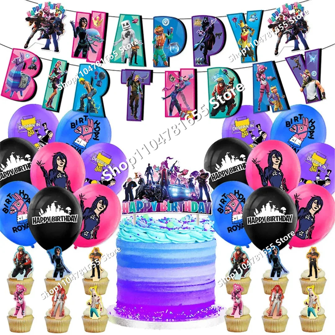 Conjunto de 8 Figuras Fortnite Anime em PVC — Bonecos Trooper Colecionáveis para Fãs, Crianças, Aniversário e Natal