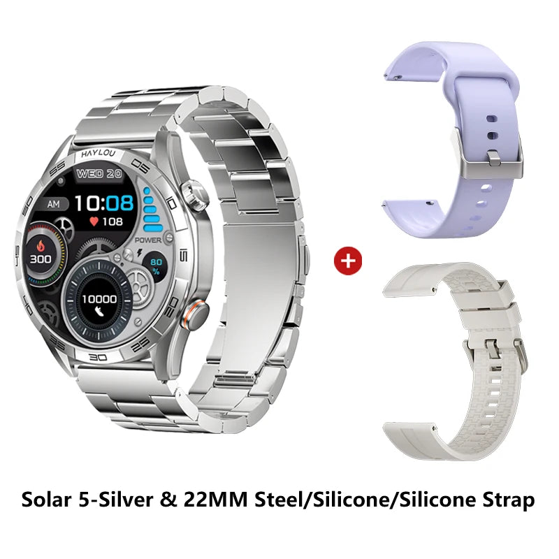 HAYLOU Solar 5 Smart Watch 1.58'' AMOLED Display Smart Watch Voice Calling 24H Health Monitoring 100+ Sport Modes Smartwatch