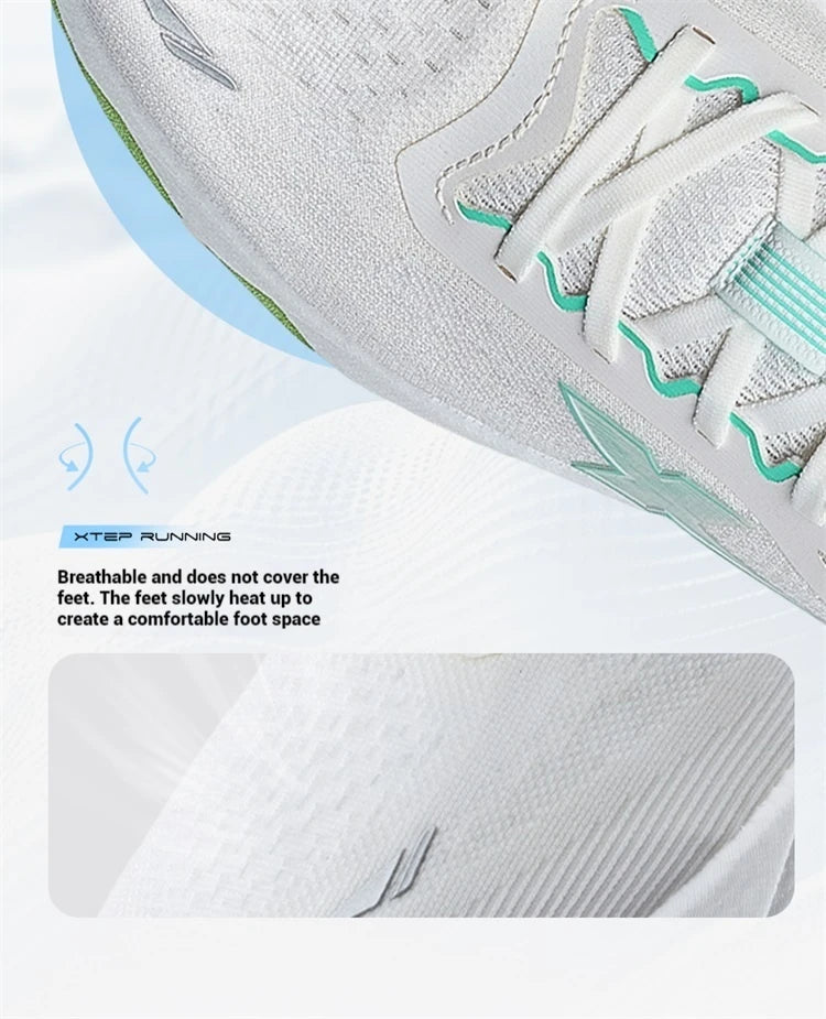 Xtep Lingbu 2.0 Running Shoes Male 2025 Spring ACE Support Feather Foam Sports Shoes Stability Advanced Sneakers 875119110001