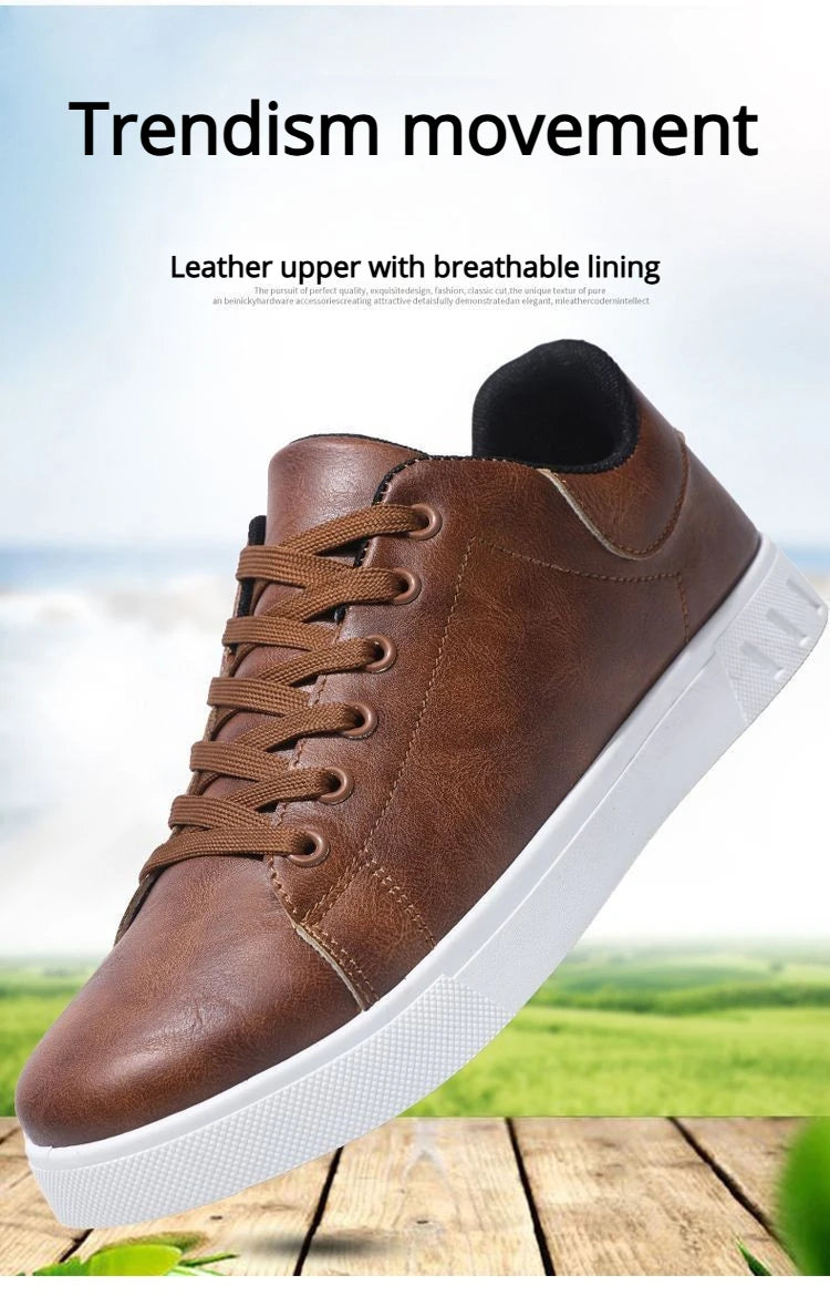 Sapatos de Homem 2026 Novo Estilo Quatro Estações, Versáteis e Modernos, Sola Macia, Brancos, Casuais e Respiráveis para o Verão