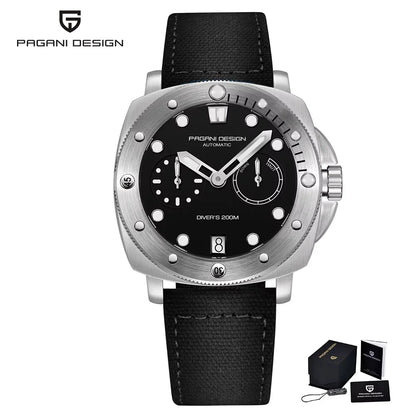 PAGANI DESIGN Men Mechanical Watch Luxury Sapphire Glass Luminous Automatic Watch 200M Waterproof Stainless Steel Watch For Men