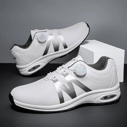 Zapatillas de golf para hombre con cámara de aire, deportivas para correr y conducir, transpirables, ligeras, cómodas, atléticas, antideslizantes y giratorias